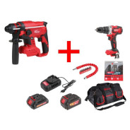 Аккумуляторный перфоратор  CRH 1820-1 в кор. ALL1 + АКЦИЯ Перфоратор, дрель-шур, 2 акб  ...WORTEX CRH182010029A2