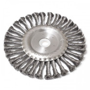 Кордщетка дисковая стальная витая для УШМ 175 мм.  Rock FORCE RF-BWF107