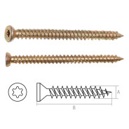 Шуруп по бетону 7.5х132 mm желтый цинк, T30 (1000 шт)  STARFIX SM-99175-1000