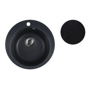 Мойка кухонная из искусственного камня POINT черный 495х495 мм,  ...AV Engineering AVE495495BKA