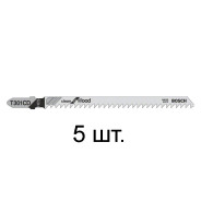 Пилка лобзиковая по дереву, T301CD, 5 шт.,  BOSCH 2608637590