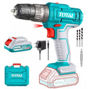 Дрель-шуруповерт ударная, 12В,1АКБ 1,5 А/ч, 20Нм,   TOTAL TIDLI1228
