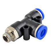 Фитинг Т-образный для пластиковых трубок 8мм с наружной резьбой 1/8"  ...Forsage F-SPD08-01