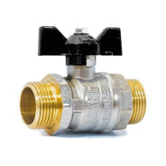 Кран шаровый стандартный 1/2" нар.-нар. бабочка PN 40  LD LD47.304.15