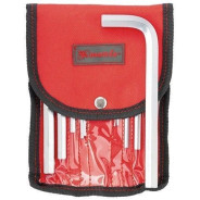 Набор ключей имбусовых HEX, 1.5–12 mm, CrV, 10 шт., короткие, сатин., чехол  ...Matrix 12309