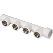 Коллектор ПП с внутренней резьбой 32/4х1/2", белый  РосТурПласт 18035