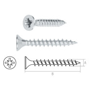 Шуруп универсальный 3.5х16 mm белый цинк (50 шт)  STARFIX SMZ1-52596-50