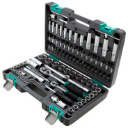 Набор инструментов, 1/2", 1/4", CrV, пластиковый кейс 94 предм.  ...Stels 14106