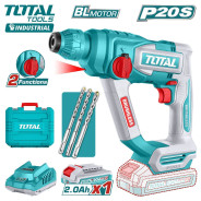 Перфоратор аккумуляторный , 20 1 АКБ 2,0 А/ч, 850 об.мин, 1.8 Дж,   ...TOTAL TRHLI201881