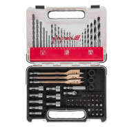 Набор сверл комб., мет.1-6мм, бет.3-8мм, дер.3-8мм, перки, бит.30шт, адап., голов.8шт, 71пр., PRO  ...Matrix 725671