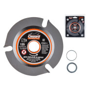 Диск пильный 125х22.2/20/16  мм. 3 зуб. по дереву  (для УШМ, твердоспл. зуб)  ...GEPARD GP0907-3