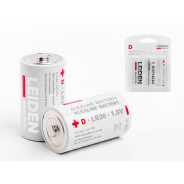 Батарейка D LR20 1.5V alkaline 2шт.  LEIDEN ELECTRIC 808005
