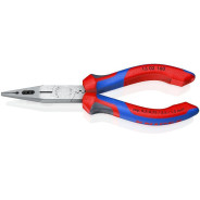 Плоскогубцы электрика, L-160 мм, чёрные, 2-комп. рукоятки   KNIPEX 1302160