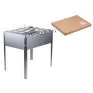 Мангал сборный "Походный" с шампурами в г/карт.кор.350х250х350х0,4толщ,6 шамп. угол.) (раз...PERFECTO LINEA 47-750490/1