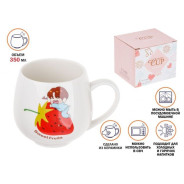 Кружка керамическая 350 мл Sweet fruits клубника  PERFECTO LINEA 17-300114