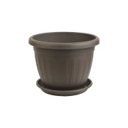Кашпо с поддоном Venecija d-36 cм. (цвета в ассортименте)  POBEDA P1SV361