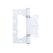 Петля накладная без врезкиАЛЛЮР 100х75 2BB WW БЛИСТЕР 2,5мм белая  2 шт  ...УЗК 1048