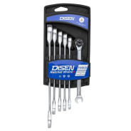 Ключи трещоточные (8-17мм), набор 6пр.  DISEN DSH1504