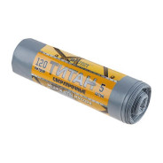 Мешки для мусора, 120 л, 5 шт, серо-черные, "Титан" (70х110см/80мкм)   ...РОМАШКА ТТ-ВР-120/5/14/С