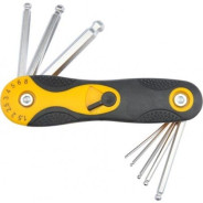 Ключи складные шестигранные c шариком 1.5-8 мм. (набор 8шт)  ...VOREL 56505