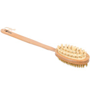 Щетка деревянная, двусторонняя с импульсным массажером, 42 см  ...БАННЫЕ ШТУЧКИ 40049