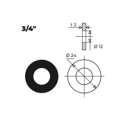 Прокладка резиновая для стиральной машины 3/4" (50 шт.),  ...AV Engineering AVECA-0019