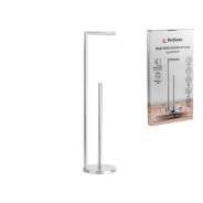 Держатель для туалетной бумаги напольный AQUAMARINE, нержавеющая сталь (Размер: 17х68.5 см)  ...PERFECTO LINEA 35-230001