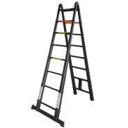Лестница-стремянка телескопическая алюм. бытовая 2.5+2.5м (8+8 ступ.)  ...Rock FORCE RF-UP250-M