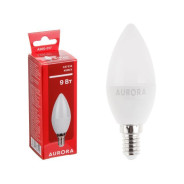 Лампа светодиодная C37 СВЕЧА 9Вт 230В E14 4500K  AURORA A200-017