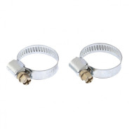 Хомуты металлические стандартное болтовое крепление 16-27 мм, ширина 9 мм, 2 шт.  ...Сибртех 47657