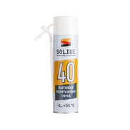Пена монтажная бытовая всесезонная Foam 40 (500мл)  SOLIDE SL-37025-1