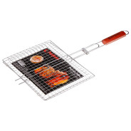 Решетка-гриль, 340x260 mm, нержавеющая сталь, деревянная ручка  ...PERFECTO LINEA 47-101225
