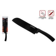 Нож кухонный азиатский сантоку (santoku) 18 см, серия CHEF dark,  PERFECTO LINEA 21-118001