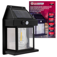 Светильник светодиодный на солнечной батарее с датчиком движения (цвет черный)  ...FORCEKRAFT FK-WL6009 (черный)