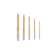 Набор cверл-фрез по металлу 3-4-5-6-8мм, HSS, ТИТАН, цилиндрический хвостовик, 5 шт.  ...KRANZ KR-91-0585