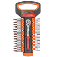 Набор инструментов, головки с трещоткой, набор 27пр., 1/4"    ...BaumAuto BM-027-5MSA