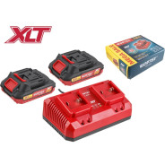 Набор аккумулятор 2х2 А*ч и зарядное устройство 2х2 А ALL1 XLT в кор. SET (18.0 В, 2.0 А*ч, индикато...WORTEX 2329018