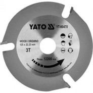 Диск пильный с напаянными зубцами из твердых сплавов 125/22 3T  ...YATO YT-60470
