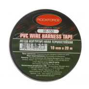 Лента изоляционная термостойкая 105°C 19мм x 20м (черная)  Rock FORCE RF-150