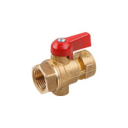 Кран шаровый 1/2" под манометр, PN1,6 МПа, 11Б27п11, ручка-флажок  ...Цветлит ZW10024