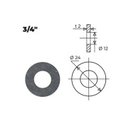 Прокладка паронитовая (для газа) 3/4" (10 шт.),  AV Engineering AVECA-0025