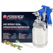Краскораспылитель с нижним металлическим бачком (бачок 1000мл, сопло 1.8мм)  ...Forsage F-S-770S