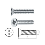 Винт М6х25 mm потайная головка, цинк, класс прочности 5.8, DIN 965 (10 шт)  ...STARFIX SMZ1-48831-10
