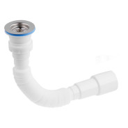 Сифон 1 1/2"х40/50 гофрированный, выпуск 64 мм.  AV Engineering AVE129781