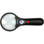Лупа ручная с подсветкой LED 3х/45х  YATO YT-73845