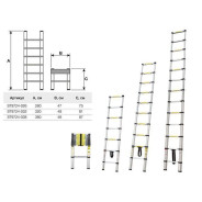 Лестница телескопическая односекционная алюминиевая 260см, 6,1кг  ...STARTUL ST9724-026