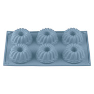 Форма для выпечки, силиконовая, прямоуг. на 6 кексов, 28.5х17.5х4 см, BLUESTONE  ...PERFECTO LINEA 20-003728