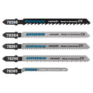 Набор полотен для электролобзика по дереву, 5шт.  Gross 78253