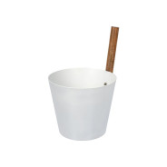 Бадья из алюминия 5 л, белая  БАННЫЕ ШТУЧКИ 41288