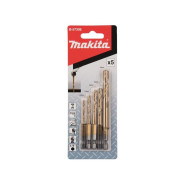 Набор сверл по металлу HSS-TiN, 5 шт.  MAKITA B-57308
